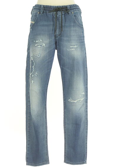 DIESEL（ディーゼル）の古着「ダメージ加工テーパードジョグジーンズ（デニムパンツ）」大画像１へ