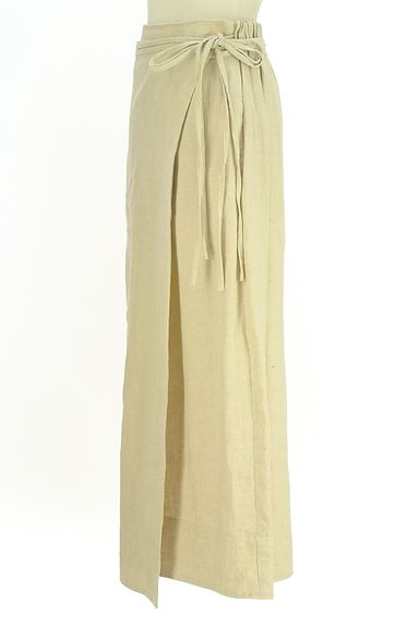 mica&deal（マイカアンドディール）の古着「ラップ風リネンロングタイトスカート（ロングスカート・マキシスカート）」大画像３へ