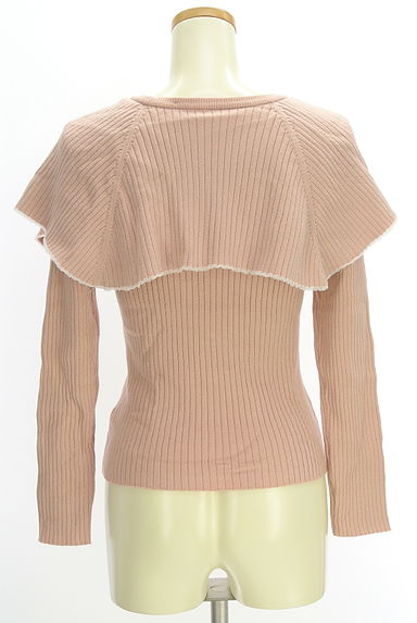 PROPORTION BODY DRESSING（プロポーションボディドレッシング）の古着「ケープ襟風リブニットトップス（ニット）」大画像２へ