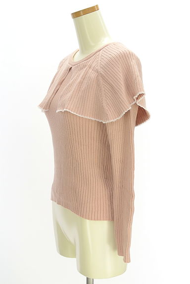 PROPORTION BODY DRESSING（プロポーションボディドレッシング）の古着「ケープ襟風リブニットトップス（ニット）」大画像３へ