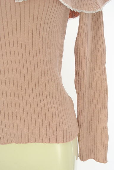 PROPORTION BODY DRESSING（プロポーションボディドレッシング）の古着「ケープ襟風リブニットトップス（ニット）」大画像５へ