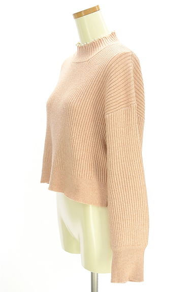 PROPORTION BODY DRESSING（プロポーションボディドレッシング）の古着「EDIT COLOGNE パール付きモックネックリブニットトップス（ニット）」大画像３へ