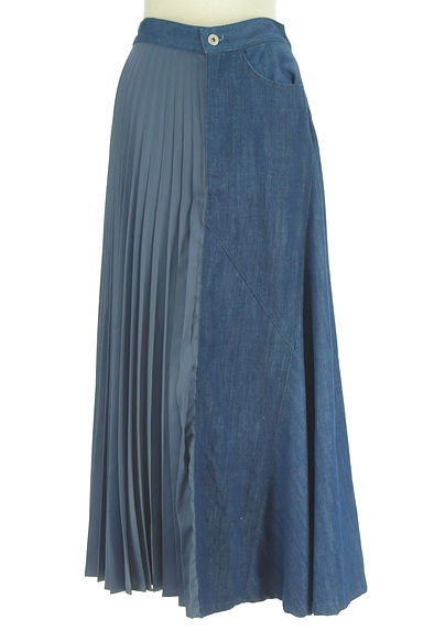 OSMOSIS（オズモーシス）の古着「loaf プリーツ×デニムロングスカート（ロングスカート・マキシスカート）」大画像１へ