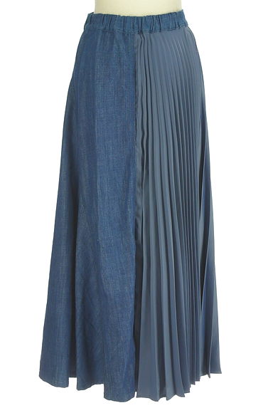 OSMOSIS（オズモーシス）の古着「loaf プリーツ×デニムロングスカート（ロングスカート・マキシスカート）」大画像２へ