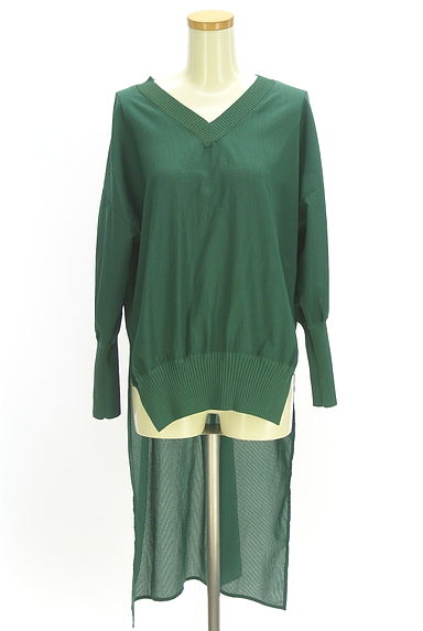 OSMOSIS（オズモーシス）の古着「イレギュラーヘムVネックカットソー（ニット）」大画像１へ