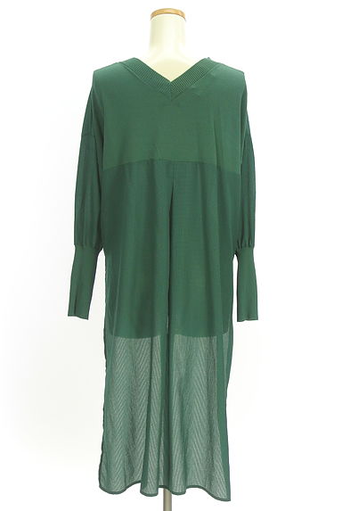 OSMOSIS（オズモーシス）の古着「イレギュラーヘムVネックカットソー（ニット）」大画像２へ