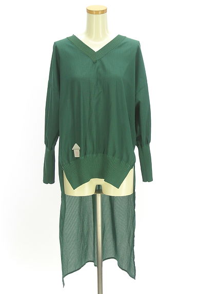 OSMOSIS（オズモーシス）の古着「イレギュラーヘムVネックカットソー（ニット）」大画像４へ