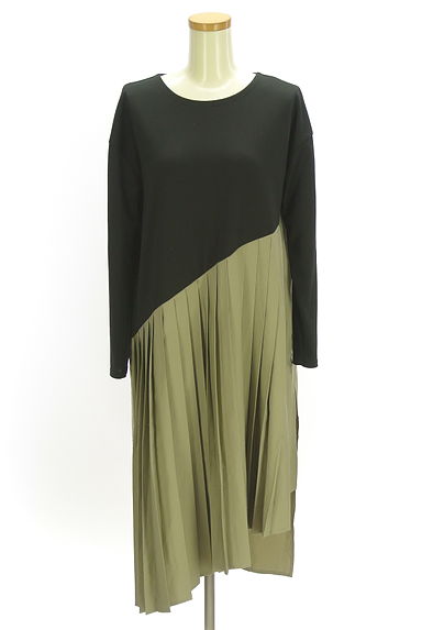 OSMOSIS（オズモーシス）の古着「イレギュラーヘムバイカラーワンピース（ワンピース・チュニック）」大画像１へ