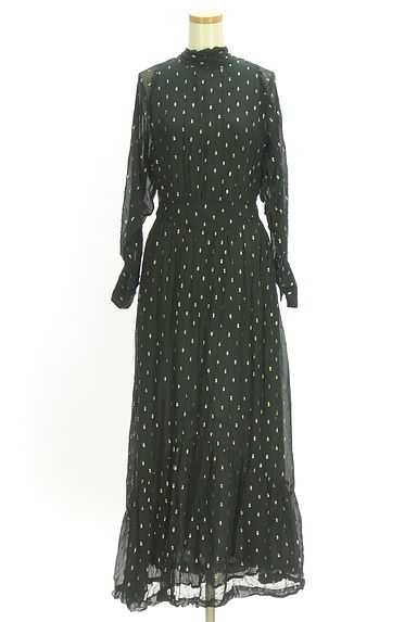 ba&sh（バッシュ）の古着「ゴールドラメドット刺繍シフォンワンピース（ワンピース・チュニック）」大画像１へ