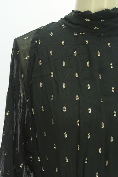 ba&sh（バッシュ）の古着「ゴールドラメドット刺繍シフォンワンピース（ワンピース・チュニック）」大画像４へ