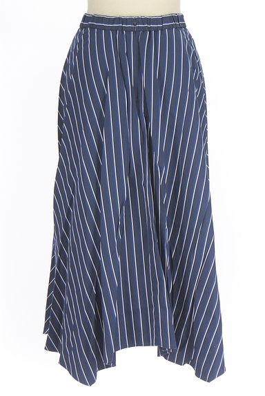 INDIVI（インディヴィ）の古着「ストライプ柄ロングスカート（ロングスカート・マキシスカート）」大画像２へ