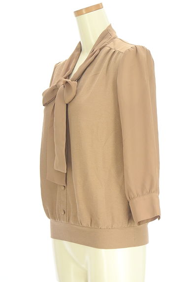 INDIVI（インディヴィ）の古着「シフォン切替ボウタイカットソー（カットソー・プルオーバー）」大画像３へ