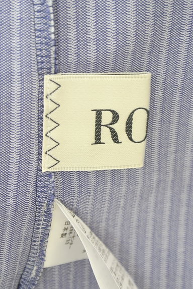 ROPE（ロペ）の古着「ストライプ柄スキッパーブラウス（カットソー・プルオーバー）」大画像６へ