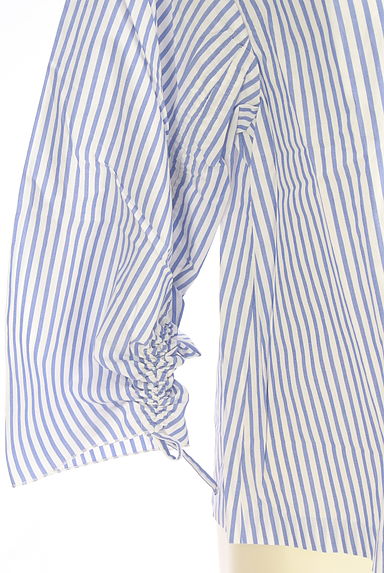 クリックで大画像表示 STRAWBERRY-FIELDS(ストロベリーフィールズ)の古着「袖ドロストストライプ柄カットソー(カットソー・プルオーバー)」大画像5へ