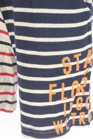 CUBE SUGAR（キューブシュガー）の古着「ボーダー柄切替スウェットショートパンツ（ショートパンツ・ハーフパンツ）」大画像５へ