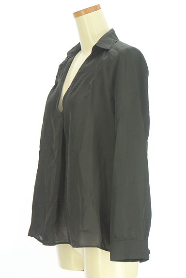 INDIVI（インディヴィ）の古着「スキッパー襟シアーブラウス（カットソー・プルオーバー）」大画像３へ