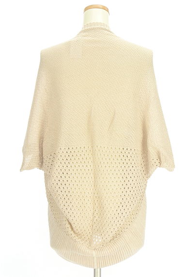 INDIVI（インディヴィ）の古着「ドルマン透かし編みニットカーディガン（カーディガン・ボレロ）」大画像２へ