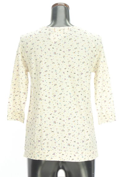 クリックで大画像表示 CUBE SUGAR(キューブシュガー)の古着「7分袖小花柄カーディガン(カットソー・プルオーバー)」大画像2へ