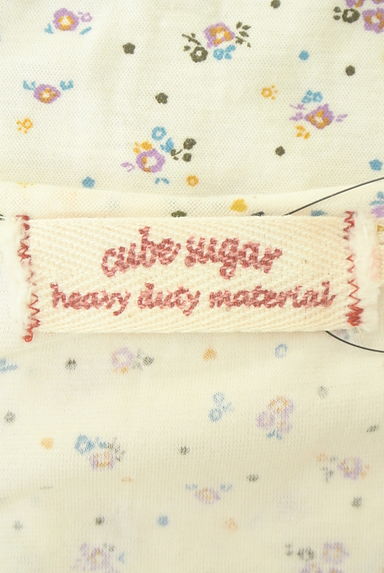 クリックで大画像表示 CUBE SUGAR(キューブシュガー)の古着「7分袖小花柄カーディガン(カットソー・プルオーバー)」大画像6へ