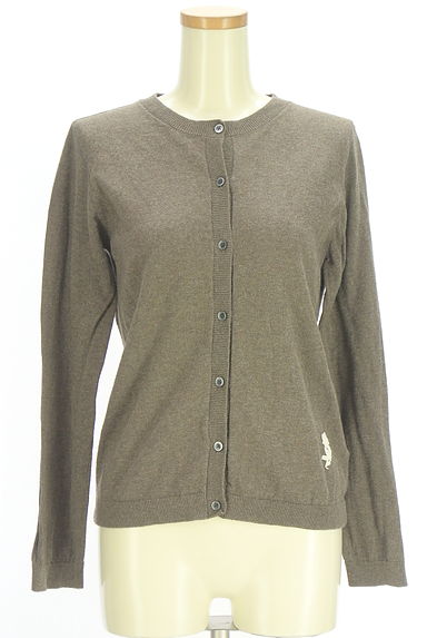 Samansa Mos2（サマンサモスモス）の古着「ワンポイント花刺繍ニットカーディガン（カーディガン・ボレロ）」大画像１へ