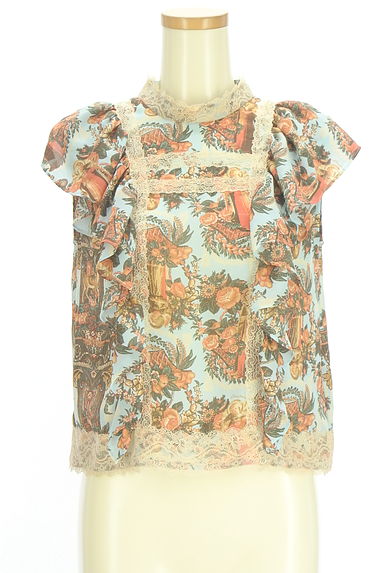 Lois CRAYON（ロイスクレヨン）の古着「花柄シフォンカットソー（カットソー・プルオーバー）」大画像１へ