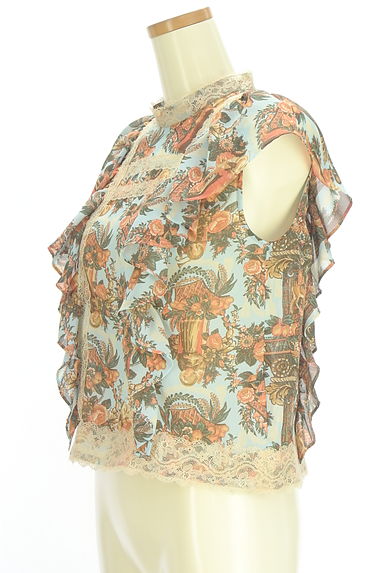 Lois CRAYON（ロイスクレヨン）の古着「花柄シフォンカットソー（カットソー・プルオーバー）」大画像３へ