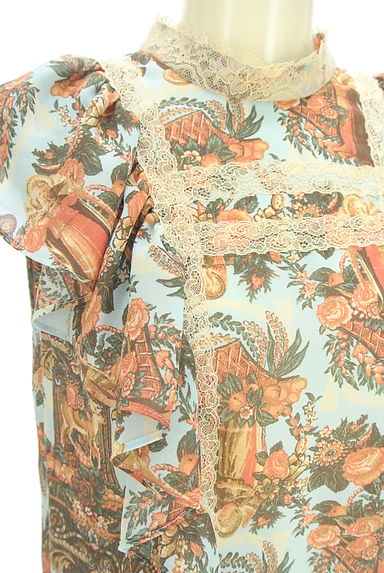 Lois CRAYON（ロイスクレヨン）の古着「花柄シフォンカットソー（カットソー・プルオーバー）」大画像４へ