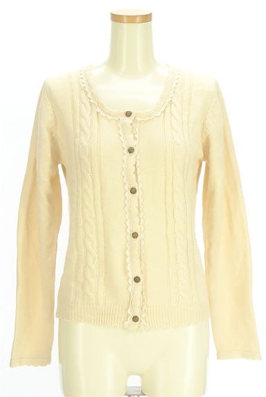 axes femme（アクシーズファム）の古着「フェイクファー襟付きニットカーディガン（カーディガン・ボレロ）」大画像５へ