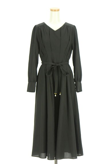 クリックで大画像表示 MISCH MASCH(ミッシュマッシュ)の古着「ベルト付きロングフレアワンピース(ワンピース・チュニック)」大画像1へ