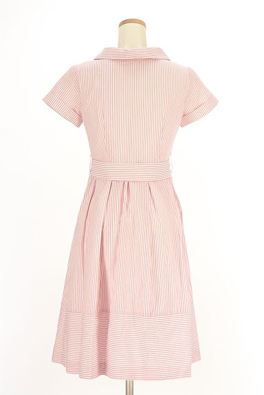 MISCH MASCH（ミッシュマッシュ）の古着「ベルト付きストライプ膝下シャツワンピース（ワンピース・チュニック）」大画像２へ