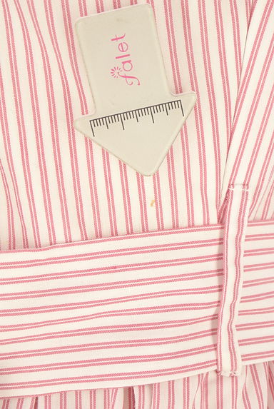 MISCH MASCH（ミッシュマッシュ）の古着「ベルト付きストライプ膝下シャツワンピース（ワンピース・チュニック）」大画像５へ