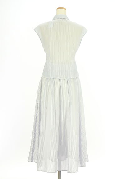 PROPORTION BODY DRESSING（プロポーションボディドレッシング）の古着「ストライプブラウス+ミモレスカート（セットアップ（ジャケット＋スカート））」大画像２へ