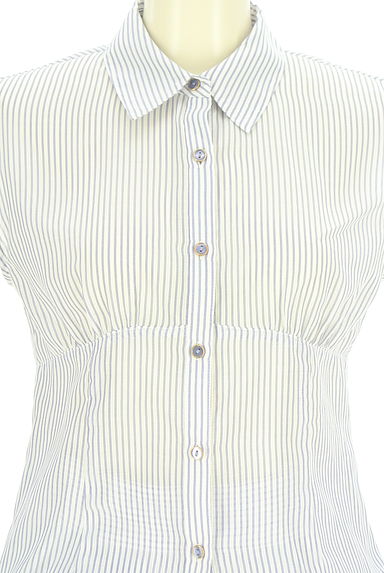 PROPORTION BODY DRESSING（プロポーションボディドレッシング）の古着「ストライプブラウス+ミモレスカート（セットアップ（ジャケット＋スカート））」大画像４へ