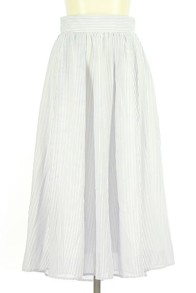 PROPORTION BODY DRESSING（プロポーションボディドレッシング）の古着「ストライプブラウス+ミモレスカート（セットアップ（ジャケット＋スカート））」大画像５へ