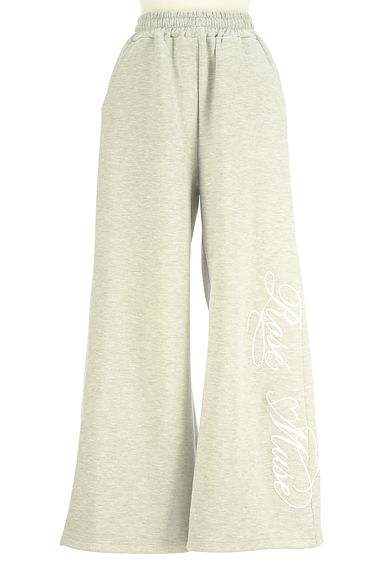 Rose Muse（ロゼミューズ）の古着「ブランドロゴ刺繍入りワイドスウェットパンツ（パンツ）」大画像１へ