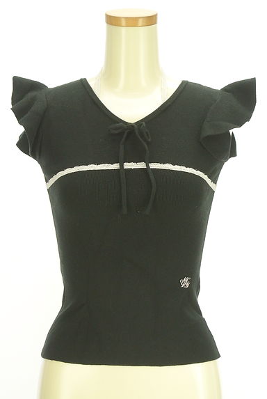 michellMacaron（ミシェルマカロン）の古着「ホルターレース付きノースリニットトップス（ニット）」大画像１へ