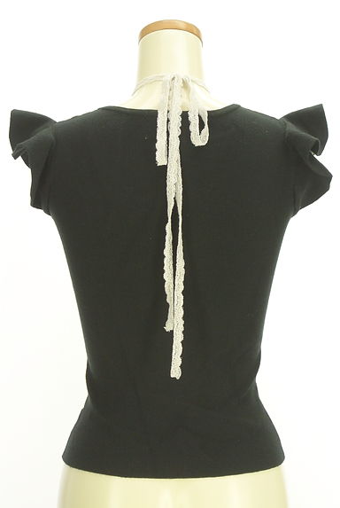 michellMacaron（ミシェルマカロン）の古着「ホルターレース付きノースリニットトップス（ニット）」大画像２へ