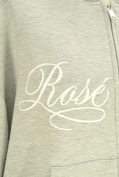 Rose Muse（ロゼミューズ）の古着「ブランドロゴ刺繍入りジップアップスウェットパーカー（スウェット・パーカー）」大画像４へ