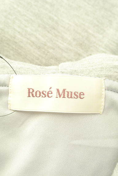 Rose Muse（ロゼミューズ）の古着「ブランドロゴ刺繍入りジップアップスウェットパーカー（スウェット・パーカー）」大画像６へ