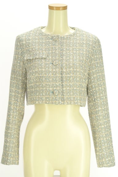 Darich（ダーリッチ）の古着「ショート丈ノーカラーツイードジャケット（ジャケット）」大画像１へ