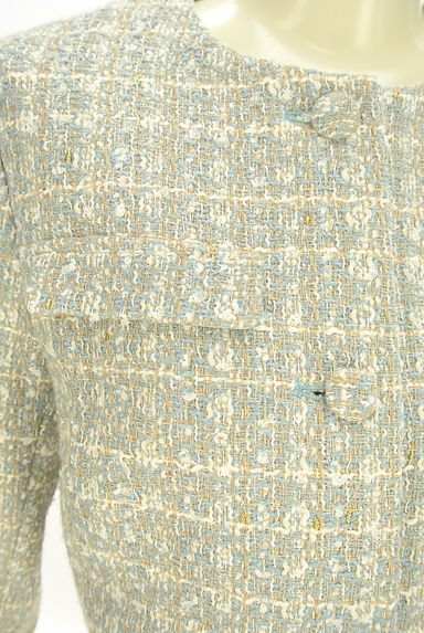 Darich（ダーリッチ）の古着「ショート丈ノーカラーツイードジャケット（ジャケット）」大画像４へ