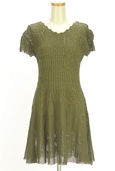 クリックで大画像表示 HIROKO BIS(ヒロコビス)の古着「+RICO HIROKO BIS フレンチスリーブメッシュニットチュニック(ニット)」大画像1へ