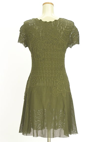 クリックで大画像表示 HIROKO BIS(ヒロコビス)の古着「+RICO HIROKO BIS フレンチスリーブメッシュニットチュニック(ニット)」大画像2へ