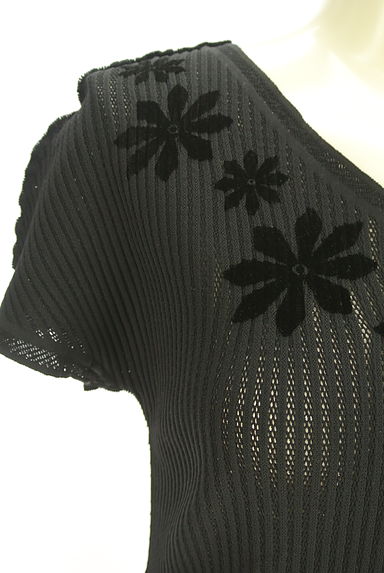 クリックで大画像表示 HIROKO BIS(ヒロコビス)の古着「メッシュ切替リブニットチュニック(ニット)」大画像4へ