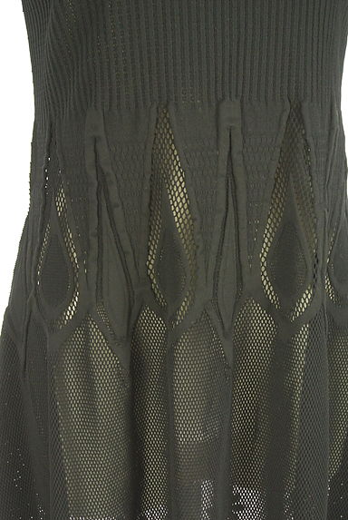 クリックで大画像表示 HIROKO BIS(ヒロコビス)の古着「メッシュ切替リブニットチュニック(ニット)」大画像5へ