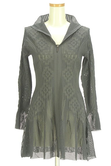 HIROKO BIS（ヒロコビス）の古着「メッシュニットジップアップカーディガン（カーディガン・ボレロ）」大画像１へ