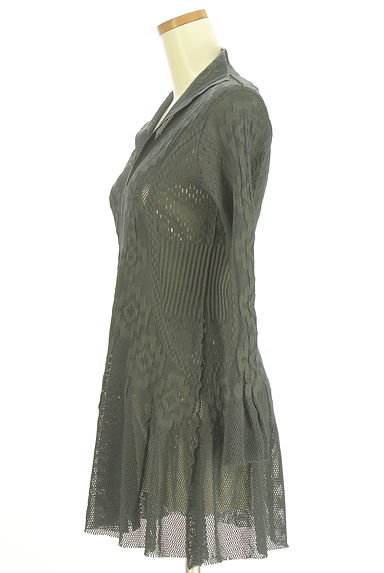 HIROKO BIS（ヒロコビス）の古着「メッシュニットジップアップカーディガン（カーディガン・ボレロ）」大画像３へ