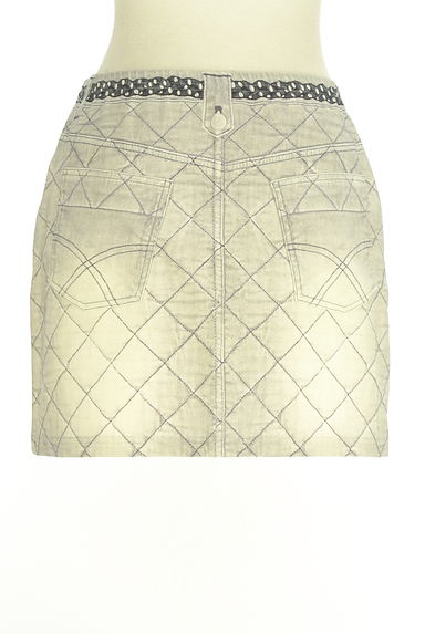 クリックで大画像表示 HIROKO BIS(ヒロコビス)の古着「essentiel HIROKO BIS フェイクデニム風ミニスカート(ミニスカート)」大画像2へ