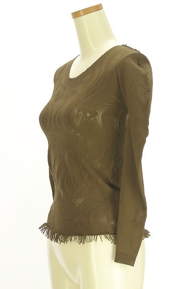 クリックで大画像表示 HIROKO BIS(ヒロコビス)の古着「+RICO HIROKO BIS メッシュ切替花柄織カットソー(カットソー・プルオーバー)」大画像3へ