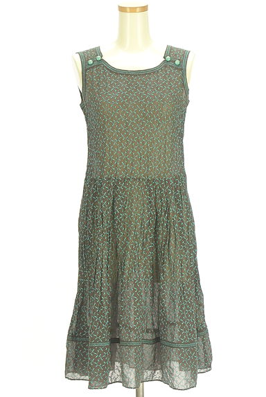 HIROKO BIS（ヒロコビス）の古着「刺繍総柄ノースリシアーワンピース（ワンピース・チュニック）」大画像１へ